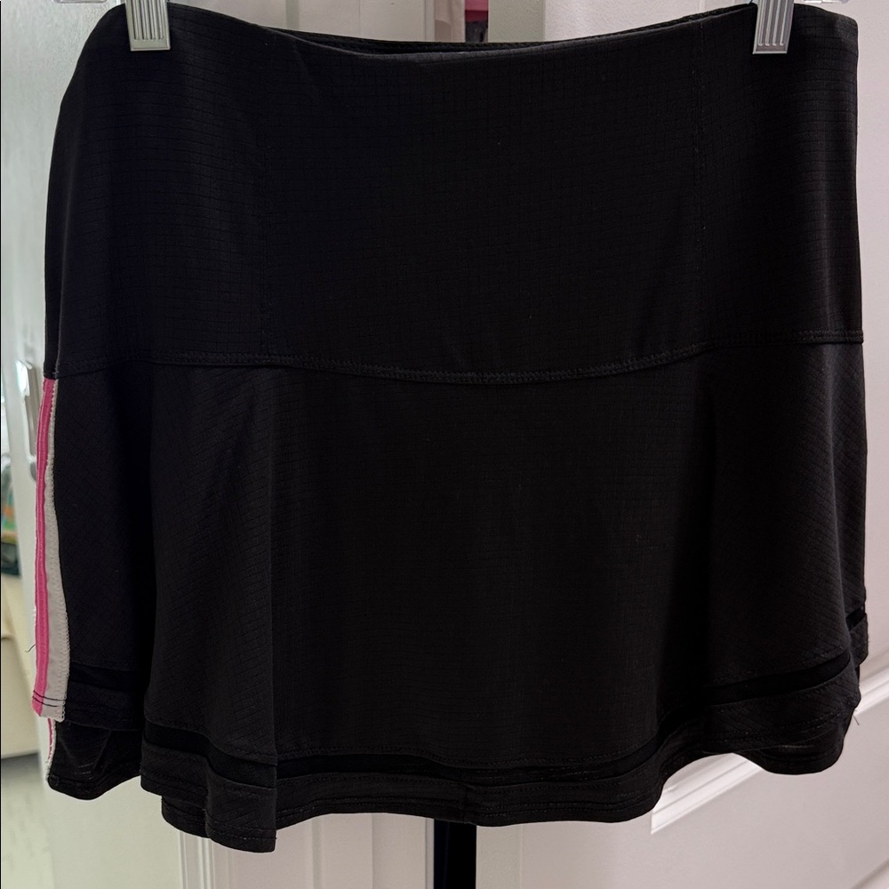 Lucky in Love Black Skirt with Pink Accent
